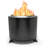 Black Stainless Steel Wood Burning Fire Pit-113941474