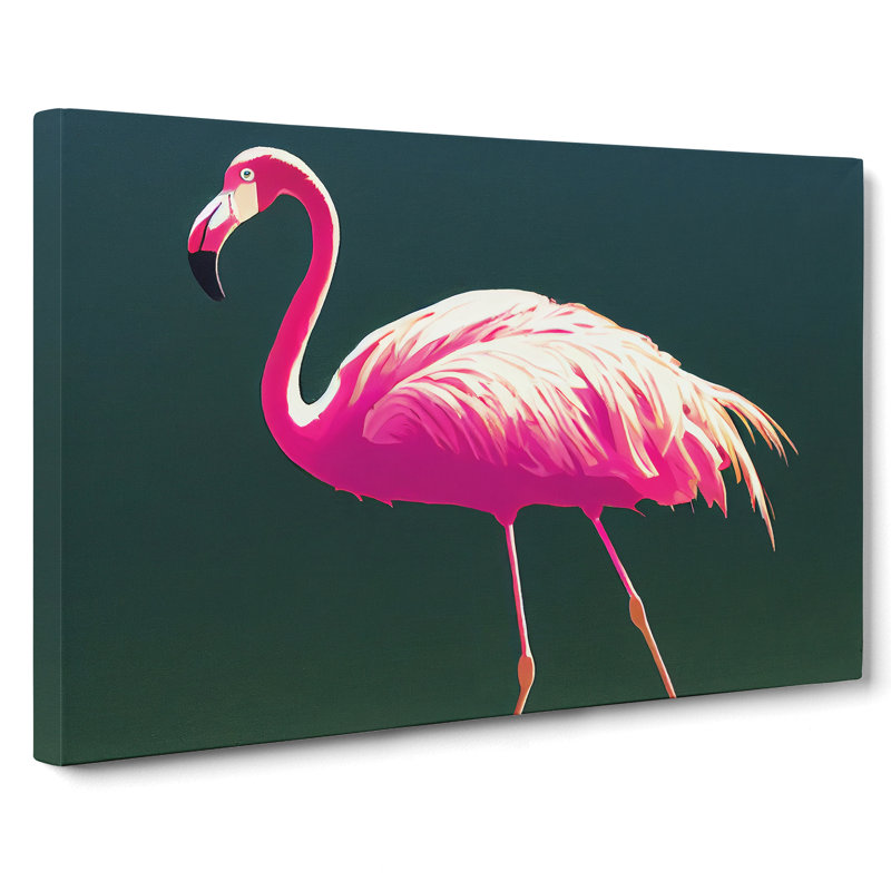 Enthralling Flamingo - Wrapped Canvas Print, 50cm H x 76cm W x 3cm D
