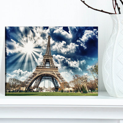 Vue magnifique sur la Tour Eiffel - reproduction de photo sur toile tendue