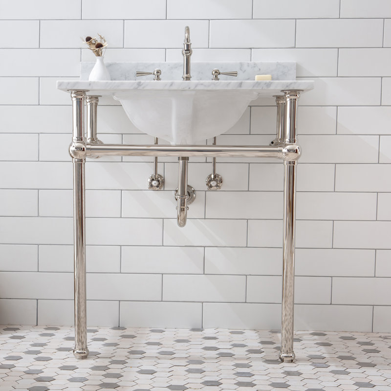 Ensemble de meuble-lavabo simple 30 po Copeland, Nickel poli, Robinet inclus
