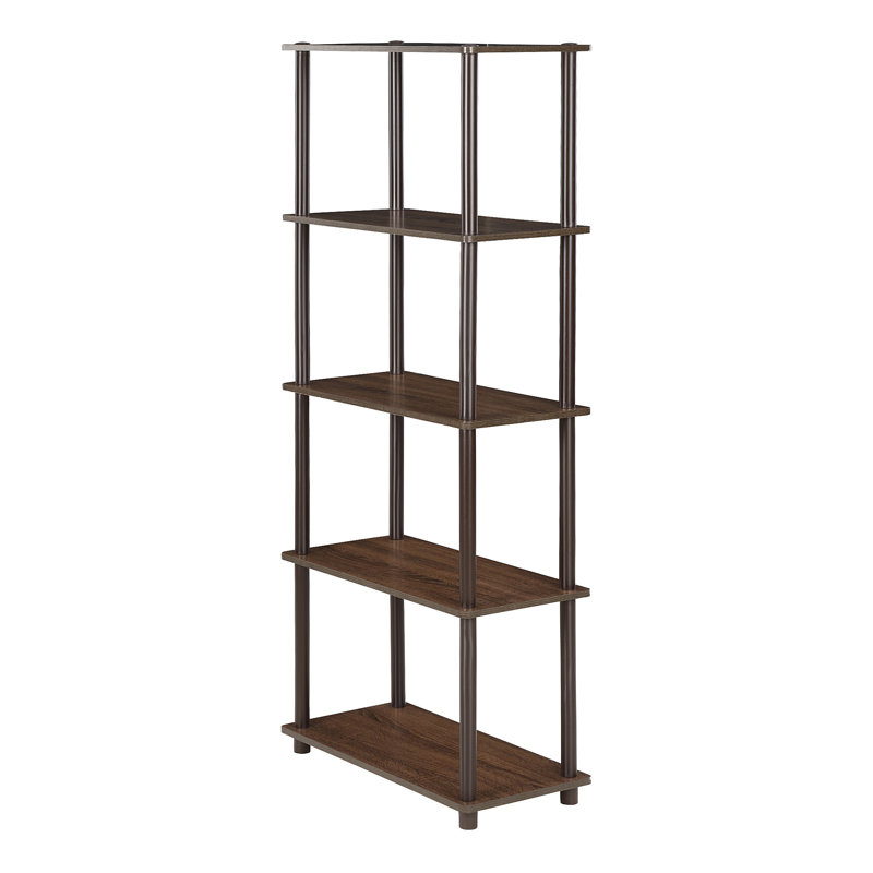 Maxine 59.9cm W Manufactured Wood Shelving Unit, Walnut/Brown