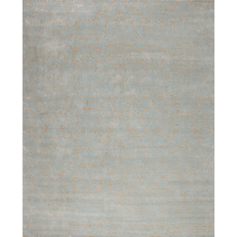 Modern Tibet Hand Knotted Area Rug, Rectangle 10' x 14'