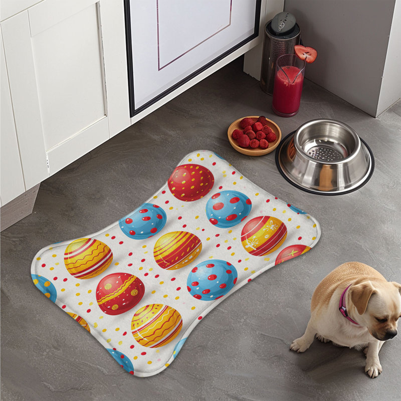 Blooming Eggs - 1 Piece Bone Shape Feeding Mat