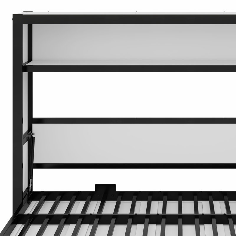 Lit escamotable avec tablettes Murphy, Blanc