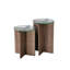 Lili Glass Pedestal Nesting Tables