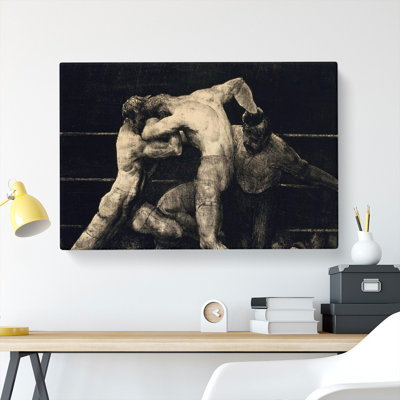 A Stag At Sharkeys by George Bellows - Wrapped Canvas