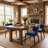 Blue Fabric Dining Chair, Modern Upholstered Side Chair With Metal Legs And High Back For Kitchen And Dining Room-1650615638