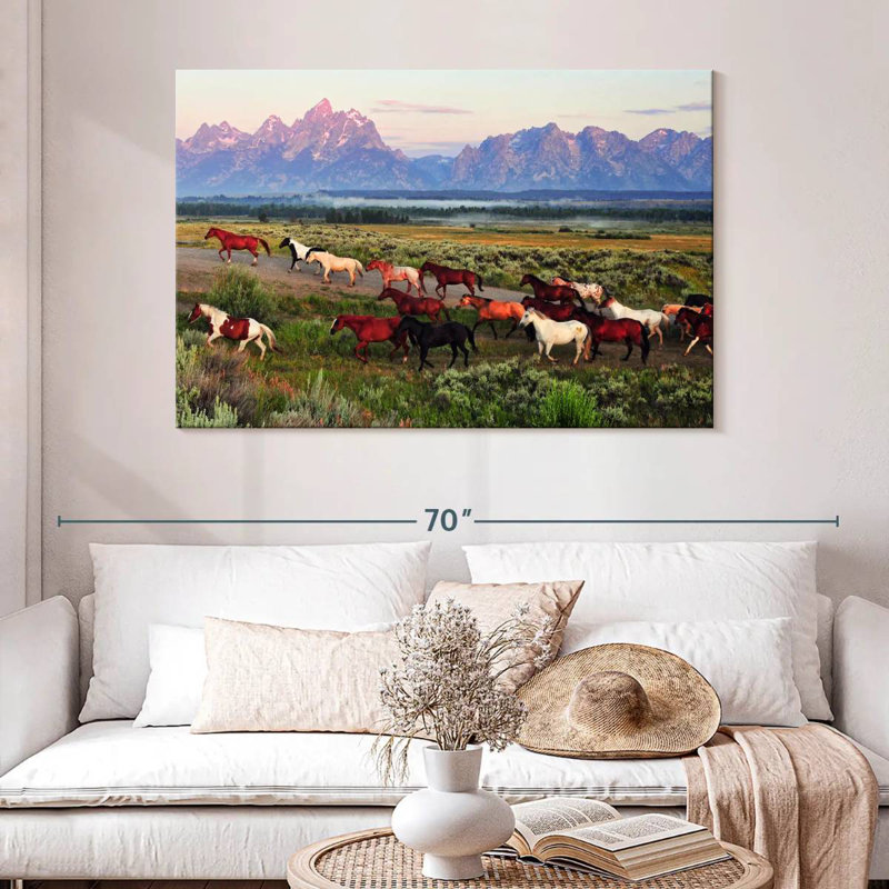 Chevaux de ferme Alvord Teton, H 32 po x l 48 po