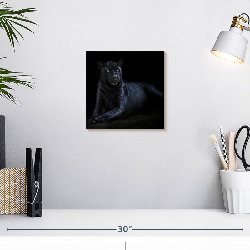 Jaguar noir Brampt, H 10 po x l 10 po