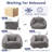 47.2" L-Shaped Memory Foam Faux Fur Beanbag Sofa-799271398