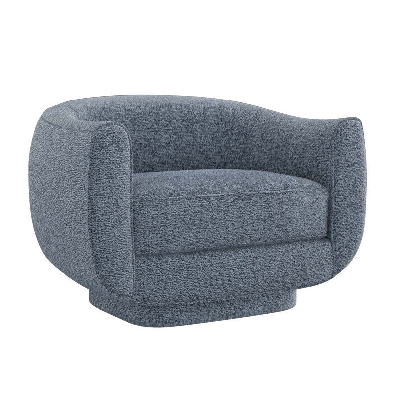 Fauteuil demi-tonneau Spectrum, Mélange de polyester azur