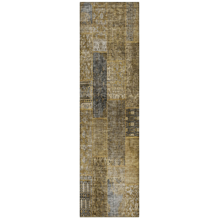 Mahlikka Washable Patchwork Indoor / Outdoor Rug