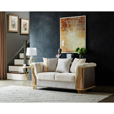 Causeuse en bois deux tons Chateau