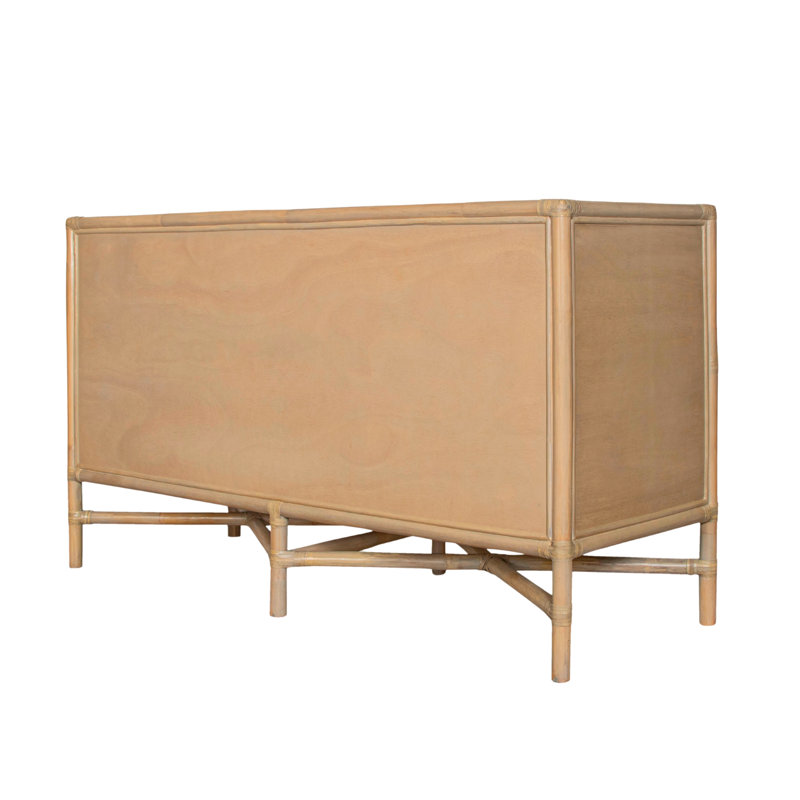 Venice 4 Drawers 54" W Double Dresser, Natural