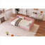Lit de jour simple en lin revêtu de lin rembourré, mobilier moderne multi-usage pour les sièges d'invités et la chambre à coucher