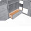 Lit mezzanine simple avec bureau en L et amp; Tiroirs, armoire et amp; Escalier de rangement - Aucun sommier requis, robuste Durable