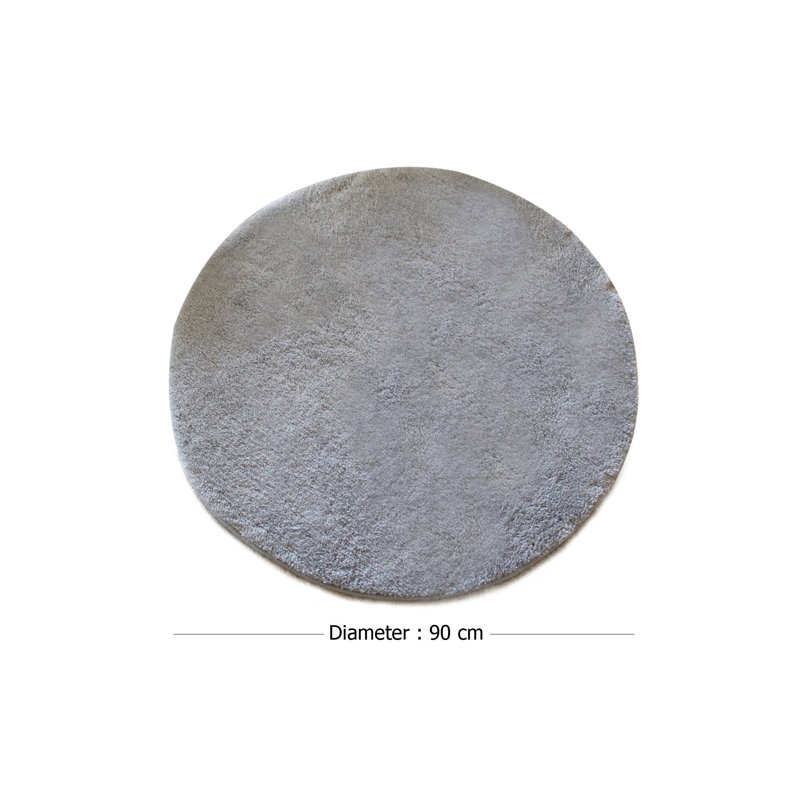 High-Quality Acrylic Bathmat, Light Pink, 35.4 in Diameter | 100% Acrylic, 20 mm Pile Height, Antibacterial, Non-Slip Underside | Machine Washable (Do Not Bleach) | Perfect for Stylish Bathrooms & Shower Spaces