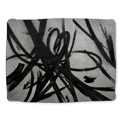 Abstract Minimalist Braided Placemat | Circular Strokes Decor