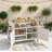 Foldable Outdoor Kitchen Island With Lockable Wheels And Towel Rack-1490729533