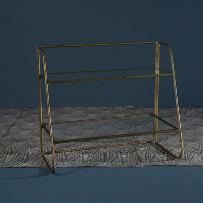 Donny 15.75'' W Brass Shelving Unit