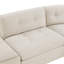 Canapé d'angle modulaire de 6 pièces avec pouf, entièrement rembourré