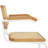 Marcel Breuer Cesca Cane Cantilever Dining Armchair Arm Chair-1319353983