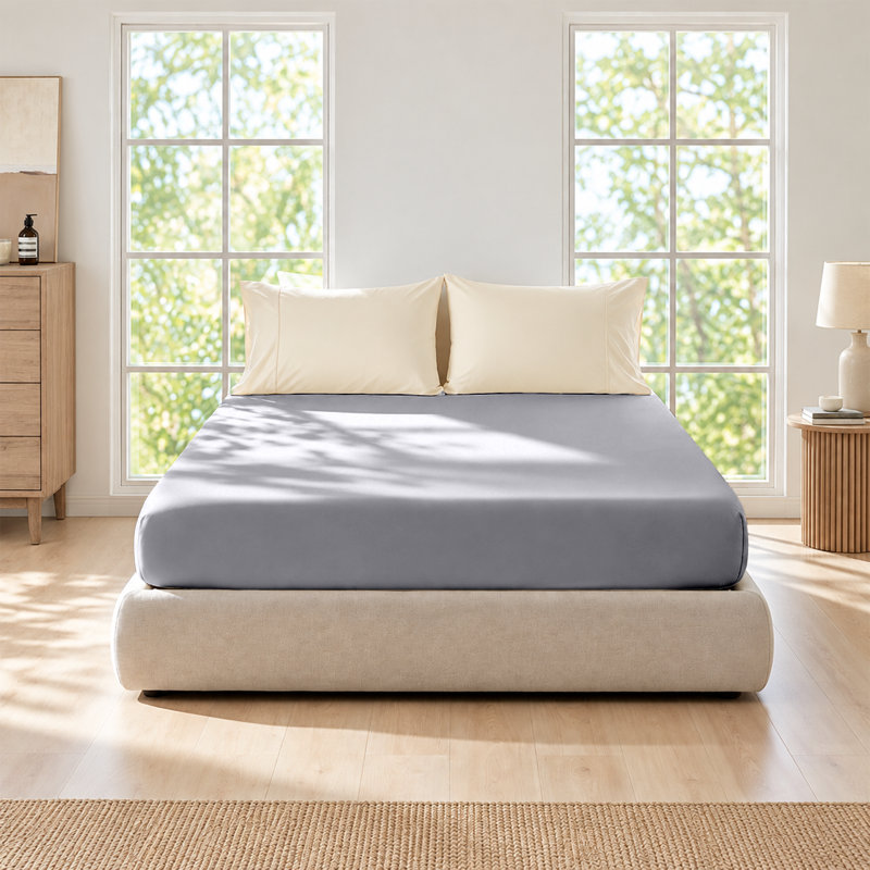 Bedroom Collection Standard Fitted Sheet, King, Silver