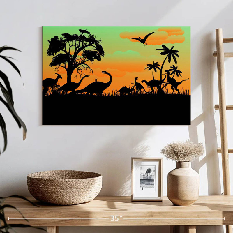 Brampt Dinosaurs Silhouette, 16" H x 24" W