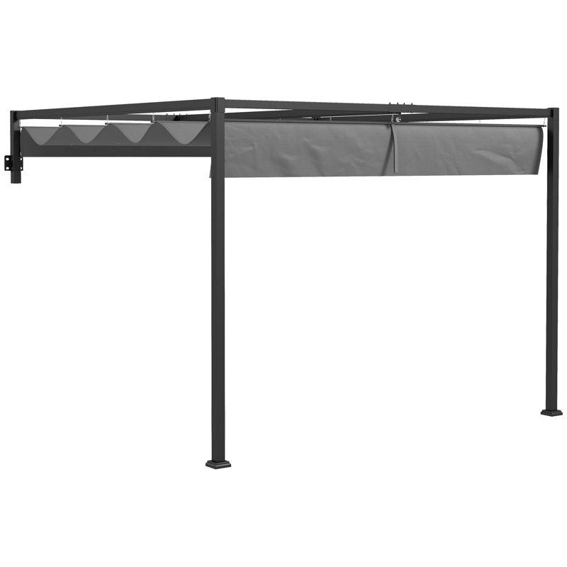 10 pi. L 10 pi. D Pergola en acier avec auvent