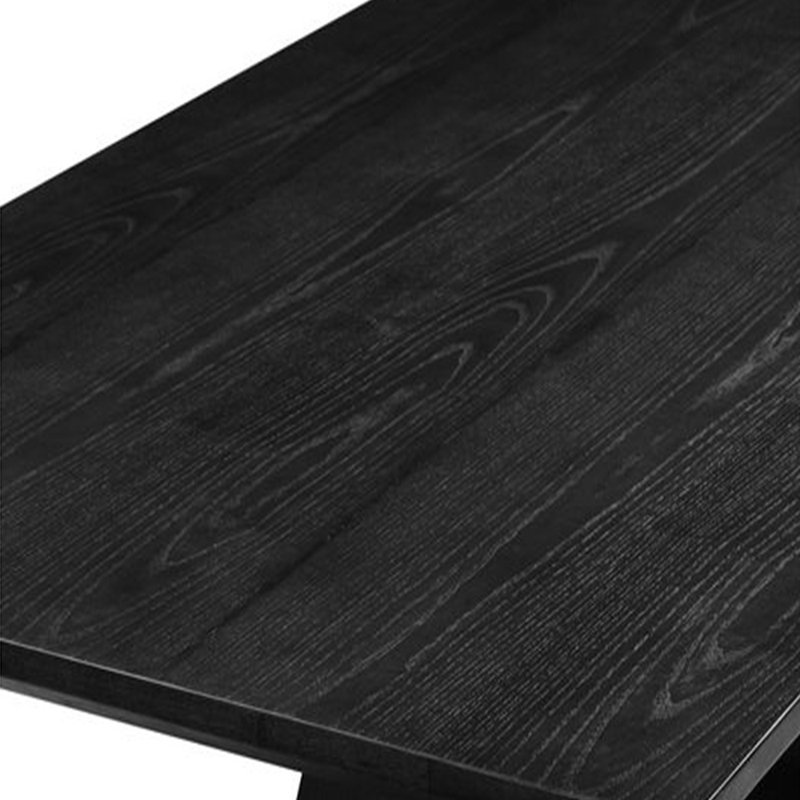 Solid Wood Dining Table Ash Solid Wood Top Dining Table, 29.5"H x 63"L x 27.6"W