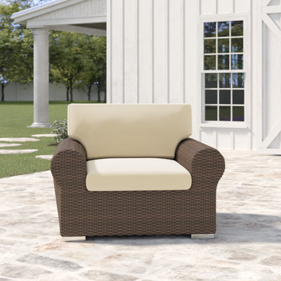 Chaise de patio avec coussin Campion