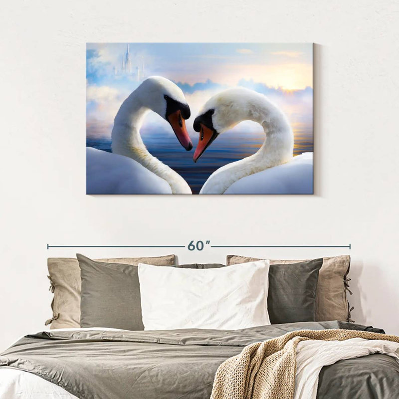 Brampt Swan Romance, 30" H x 45" W