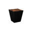 Trapezoid Solid Wood Block End Table