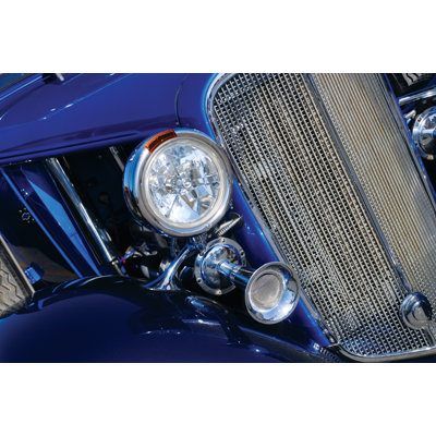 Blue Vintage Car - Wrapped Canvas Print