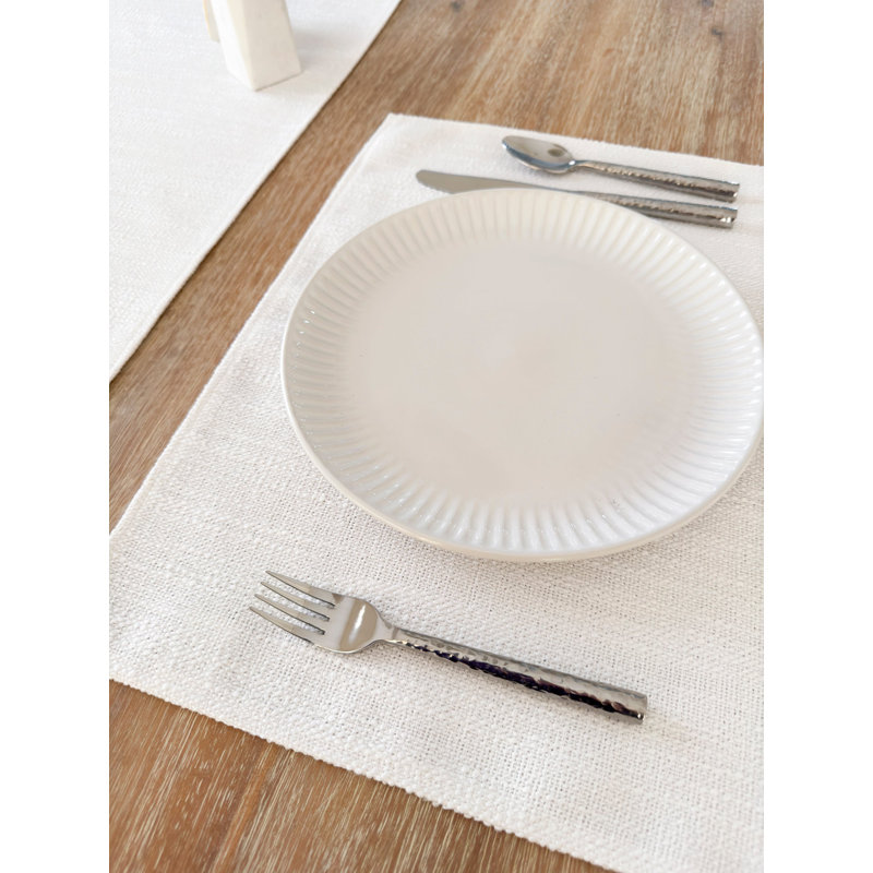 White Acrylic Rectangle Indoor Outdoor Placemat