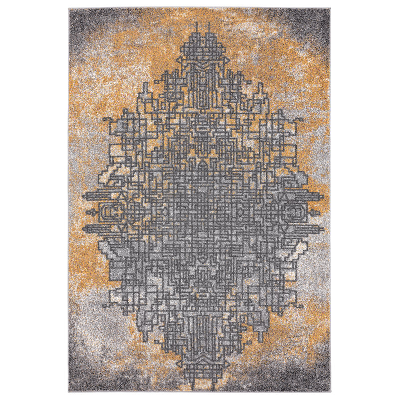 Genebern Abstract Indoor Rug, Rectangle 3' x 5'