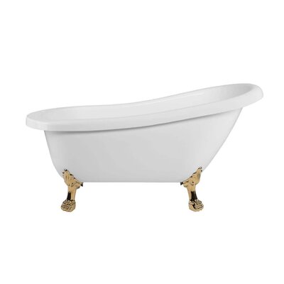 Charleston 28"" L x 31"" W Clawfoot Soaking Acrylic Bathtub -  Chevington, CHA62SL7WLPPBM