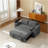 Dark Grey  Fabric Sleeper Sofa Bed-224973132