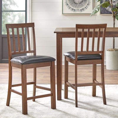 Alyre Upholstered Faux Leather Counter Stool