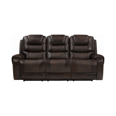 Grayson 87'' Leather Power Reclining Sofa