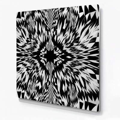 Op Art 1 Black Metal Wall Art