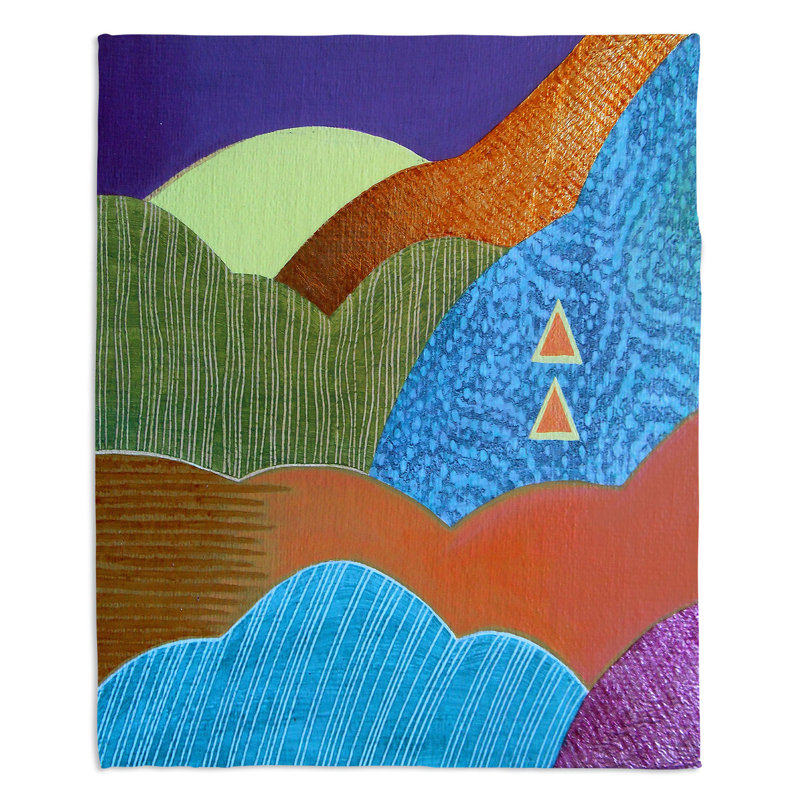 Hand Woven Throw Blanket, 68" W x 80" L
