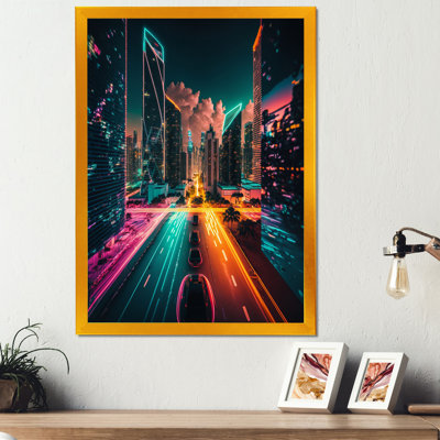 " Futuristic Miami Neon Art III "