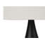 Lighting, ensemble de 2, H 18 po, lampe de table, métal noir, abat-jour ivoire / crème, contemporain