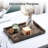 Natural Marble Tray For Bathroom & Vanity, Genuine Marble Stone Storage Tray For Home Decor, Kitchen, Dresser, Non-Resin Non-Ceramic Luxury Organizer With Unique Veining-1520824275