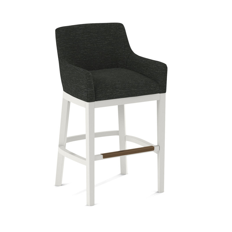 Upholstered Stool, White, 61614-35