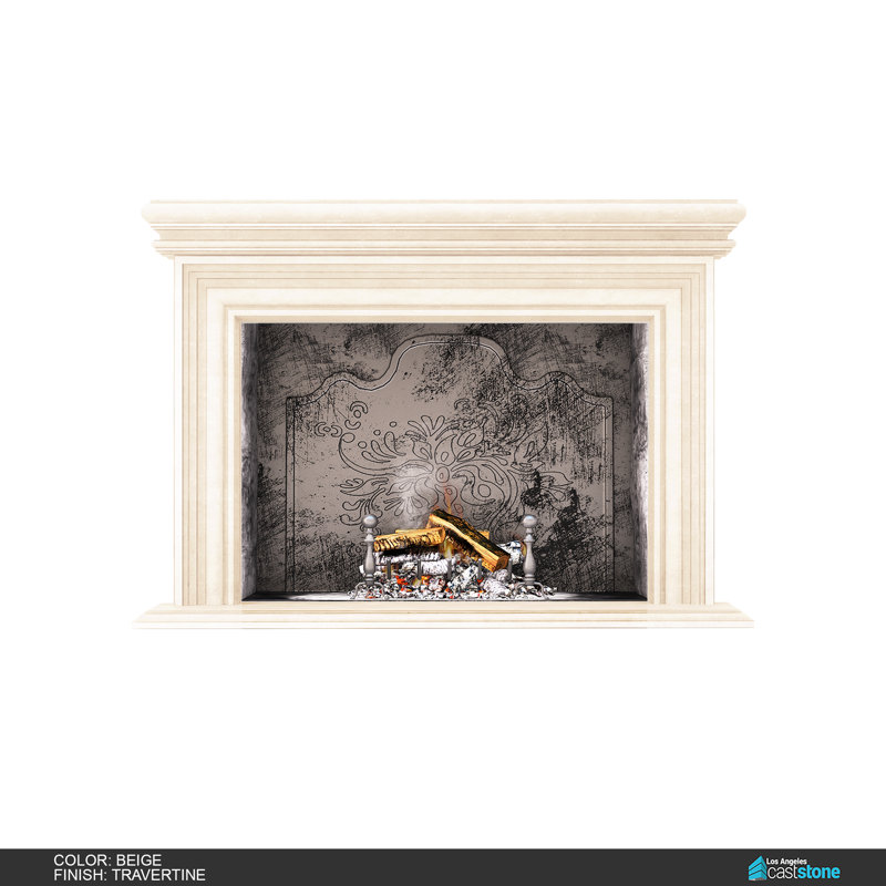Palermo Fireplace Surround, Beige Travertine