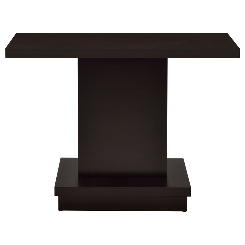 Fiona Cappuccino Engineered Wood Pedestal Console Table