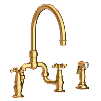 Chesterfield Kitchen Bridge Faucet with Side Spray