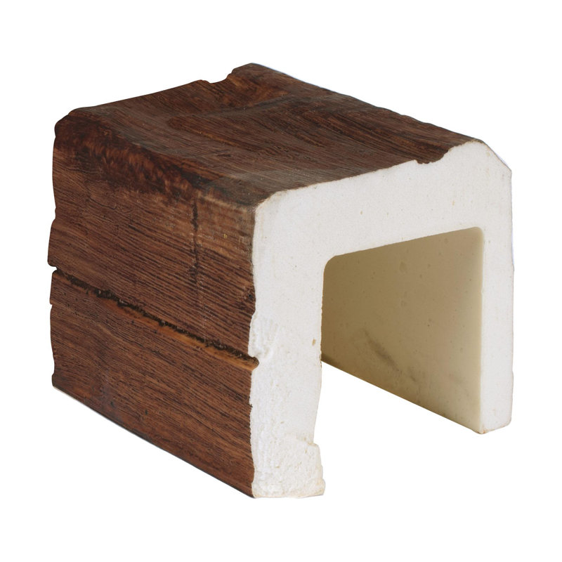 Poutre en faux bois H 4 3/4 po x l 4 3/4 po x P 6 po, Noyer